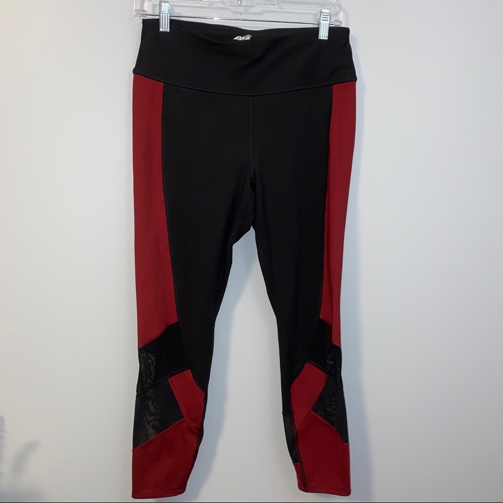 Red and Black Avia Leggings